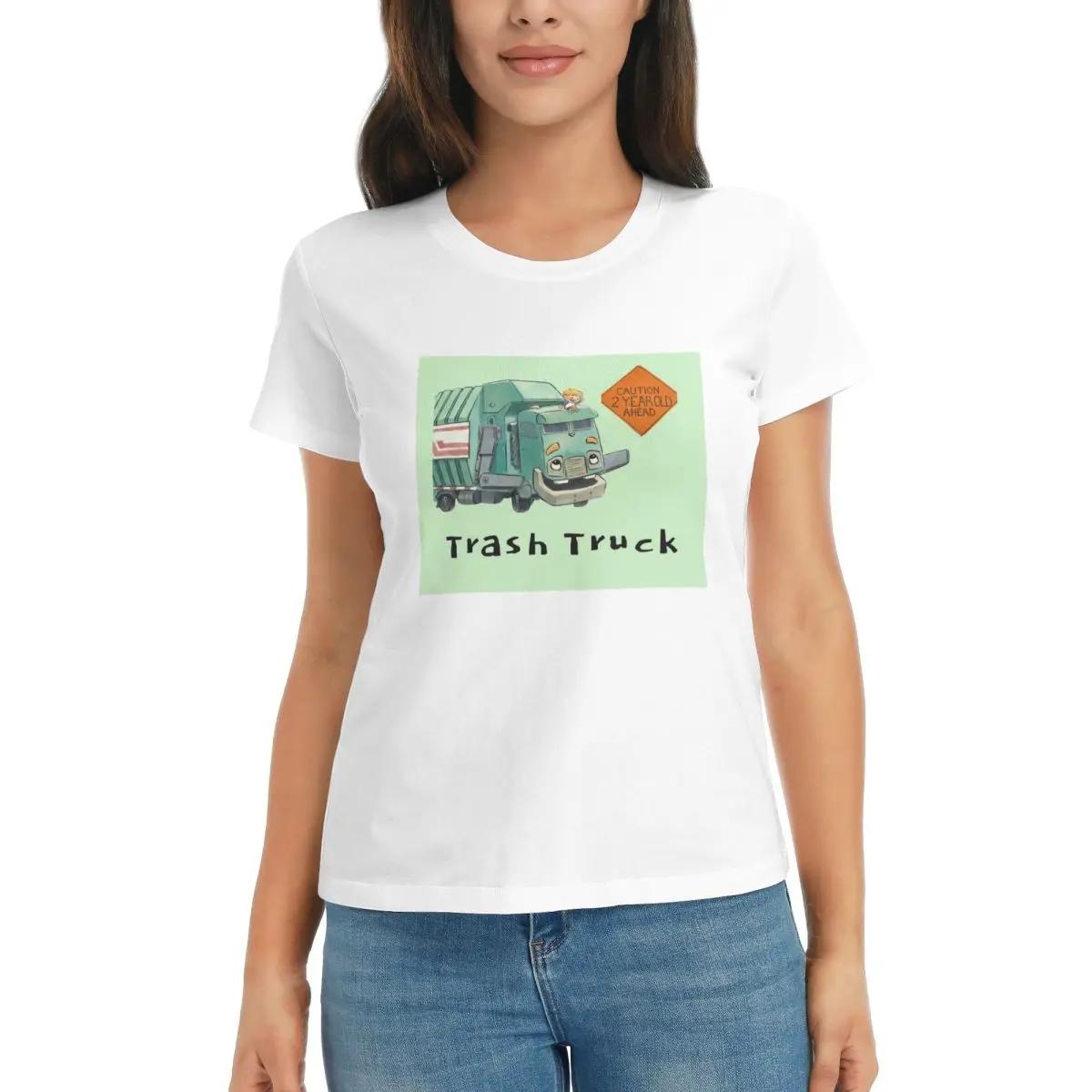 

Women TShirt Trash Truck Cartoon Netflix Summer Short Sleeve Tees ONeck Cotton T Shirts Clothes Tops Streetwear S