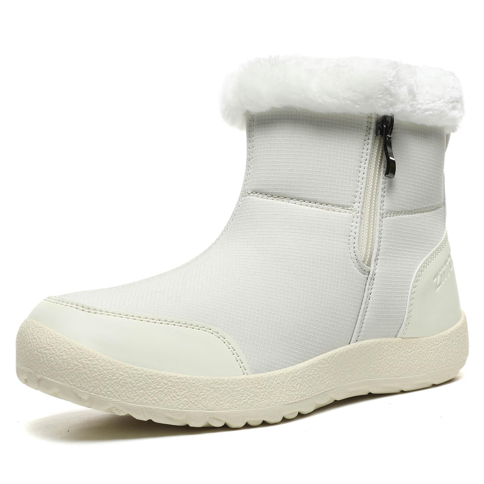 Ziitop Lightweight Short Snow Boots with Warm Thick Casual Winter Boots for Commuting and Easy to Put On and Take Off Women s Fleece-Lined Waterproof,