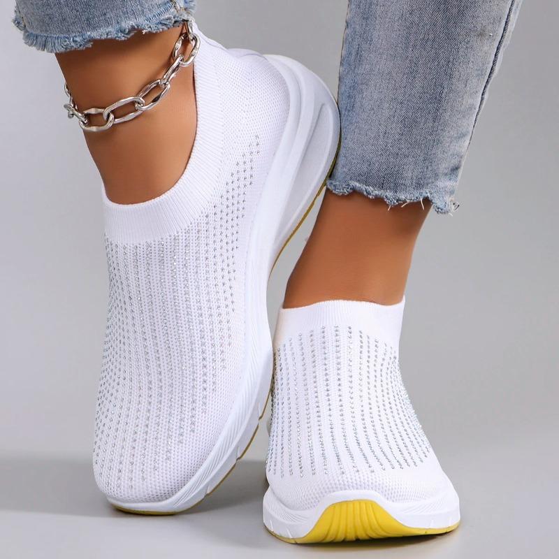 Spring new women's sports shoes, fashionable, breathable, lightweight, non-slip, wear-resistant, casual sports shoes, flat shoes