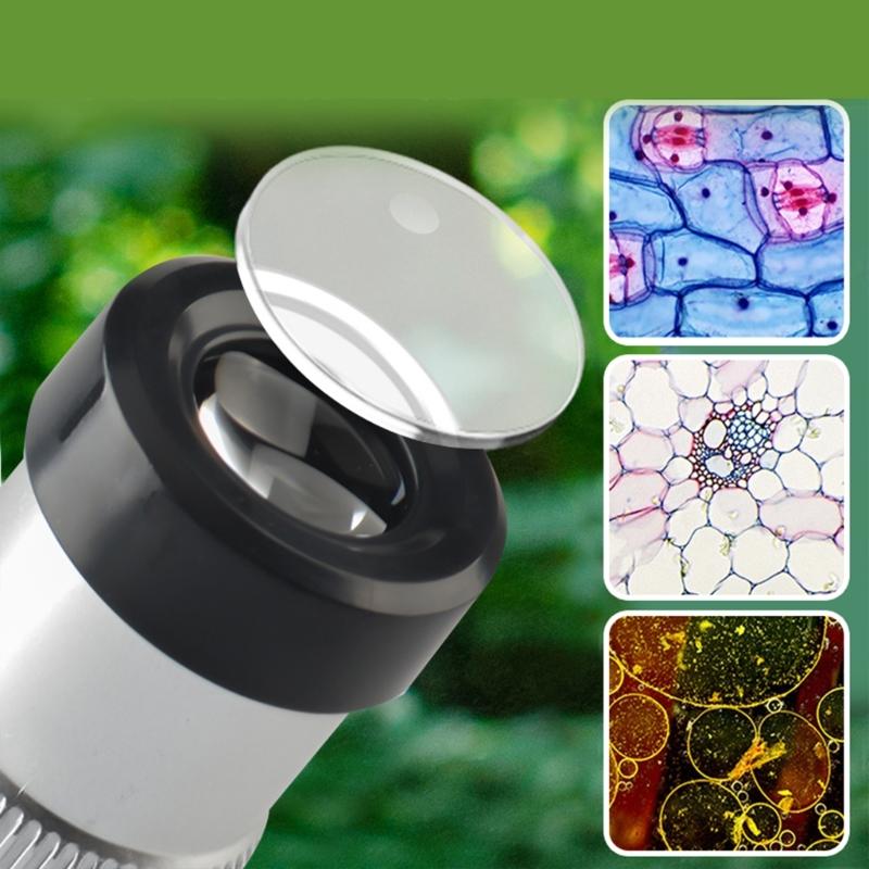 100/600/1200X LED Labormikroskop Heimschule Wissenschaftliches Lernspielzeug Geschenk Verfeinert für Kinder Kind Biologisches Mikroskop