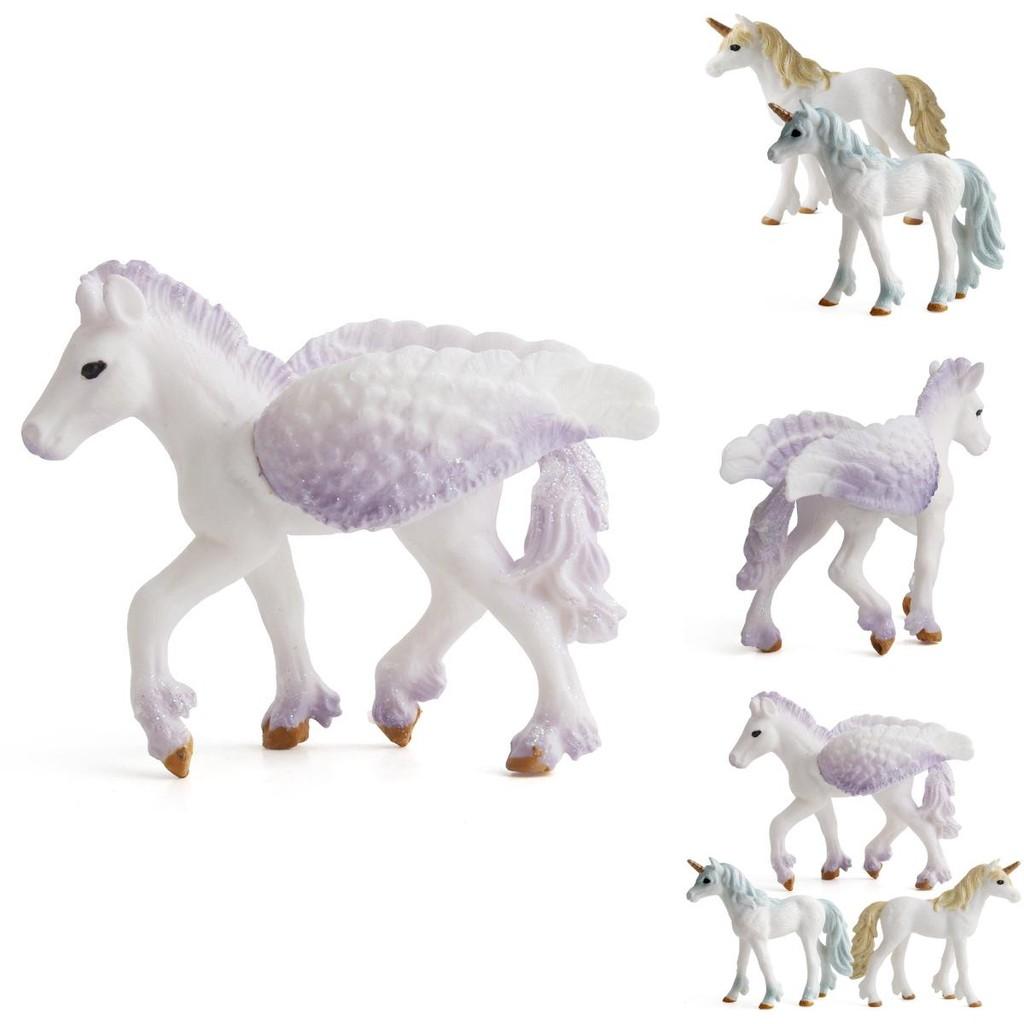 Realistic Pvc Unicorn Model Exquisite European Mythological White Horse Figurine
