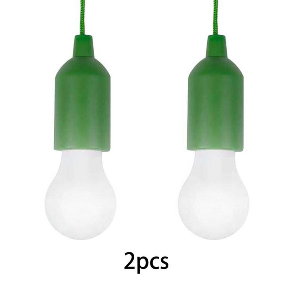 2pcs Hanging Lamp Battery Operated Colorful Green Home