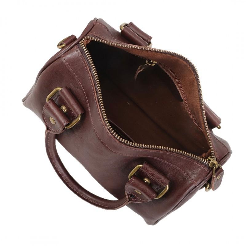 Retro Top-layer Plant-tanned Cowhide Cross-shoulder Women's Bag Genuine Leather Handbag Large Capacity Fashionable Boston
