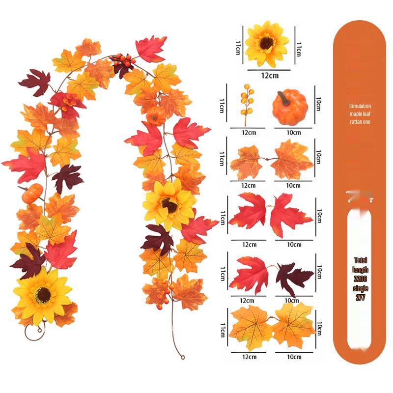 Skladem Podzimní a Halloweenská dekorace z javorových listů pro Vánoce a Den díkůvzdání