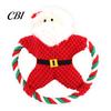 Plush Dog Toy with Sound Christmas Toy, Squeaky Chew Cotton Rope, Bite Resistant Pet Toys for Aggressive Chewers Holiday Small Medium Dogs,