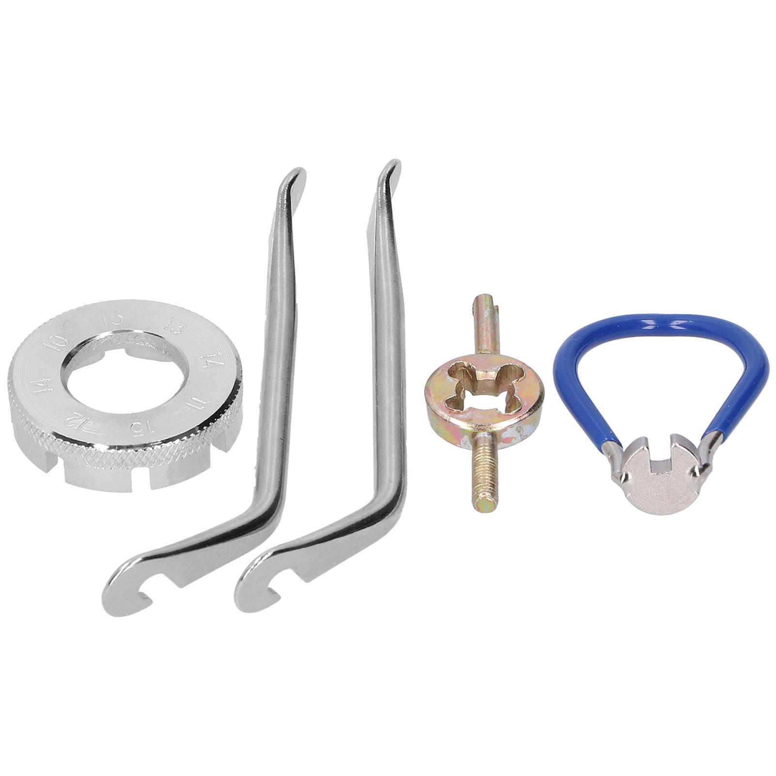 

Набор инструментов для ремонта велосипеда, 8-позиционный ключ для спиц, синий ключ для спиц, съемник вентиля шины, рычаг для шин