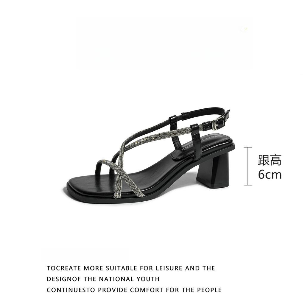 Soft Leather Version~ Sandals Women's Summer 2025 New French High-end Women's Fairy Style Beautiful High Heels