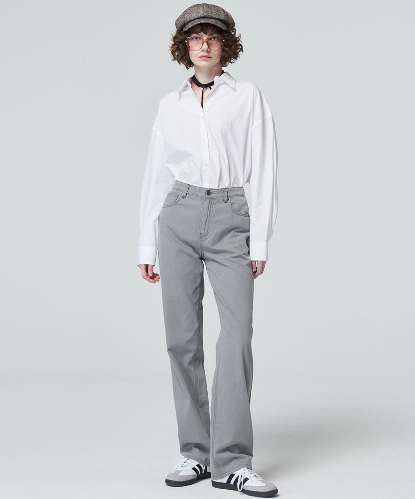 MALOUPE 9109 Cool Wide Pants (Light Gray)