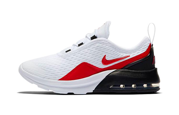 

Nike Air Max Motion Abrasion Resistant Low top Running Shoes White Black Red Children Aged 3 7 Years Old AQ2743-101 32