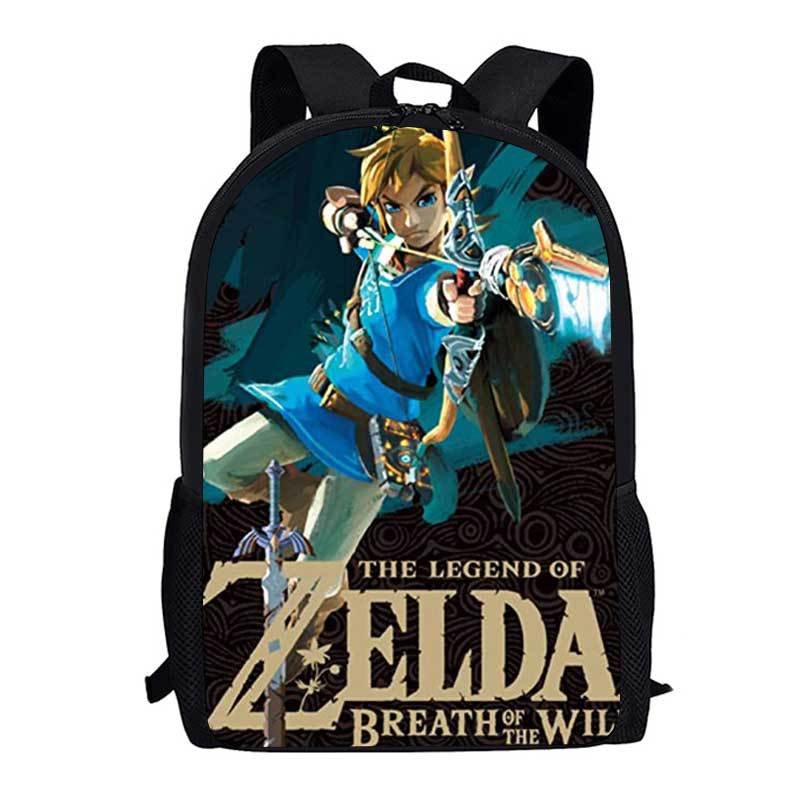 Legend Of Zelda Backpack Breath Of The Wild Game Student School Bag 3D Printed Backpack Cartoon