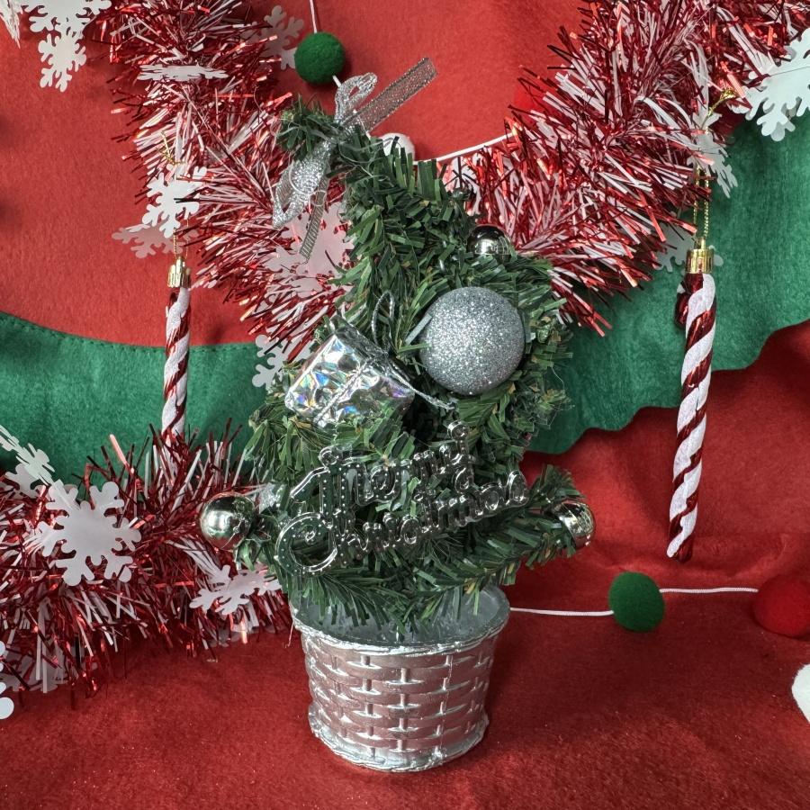 

1Mini Christmas Tree Ornament for Mall Window, Home, Christmas Party, Desktop Decoration, Christmas Gift Other серебряный