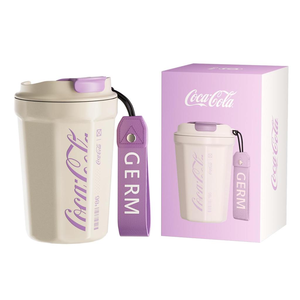 GERM Tumbler 390ml Stainless Steel 316L Vacuum Insulated Coffee Mug Bottle Thermal Insulation Cold Water Bottle Coffee Cup with Lid Direct Drip with