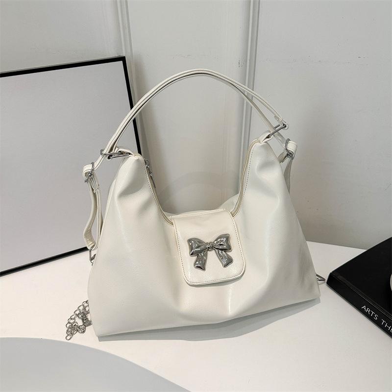 Backpack Women's Spring New Simple and Fashionable Large Capacity Bow Casual Shoulder Bag Tote Bag