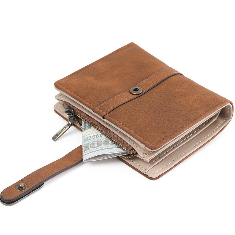 Women's Short Wallet Buckle Simple Hand-held Bag Card Bag