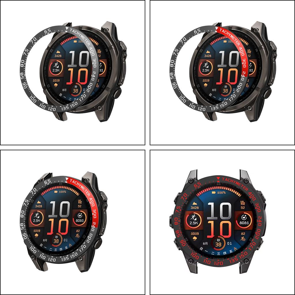 Stainless Watch Housing Case Protector Frame Bumper Cover for 8 51mm Scratch Resistant Bezel Rings Cover Case