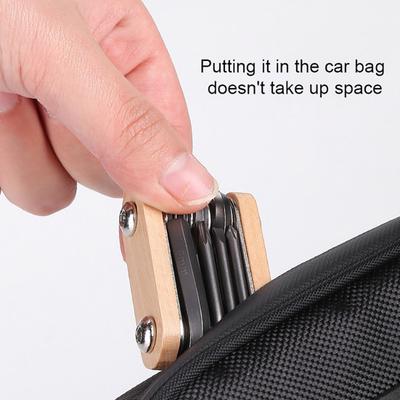 Bicycle Repair Tool Portable Folding 8-in-1 Bike Multitool Heavy Duty Metal Road Mountain Bike Hex Wrench Screwdriver Maintenance Tool Bike