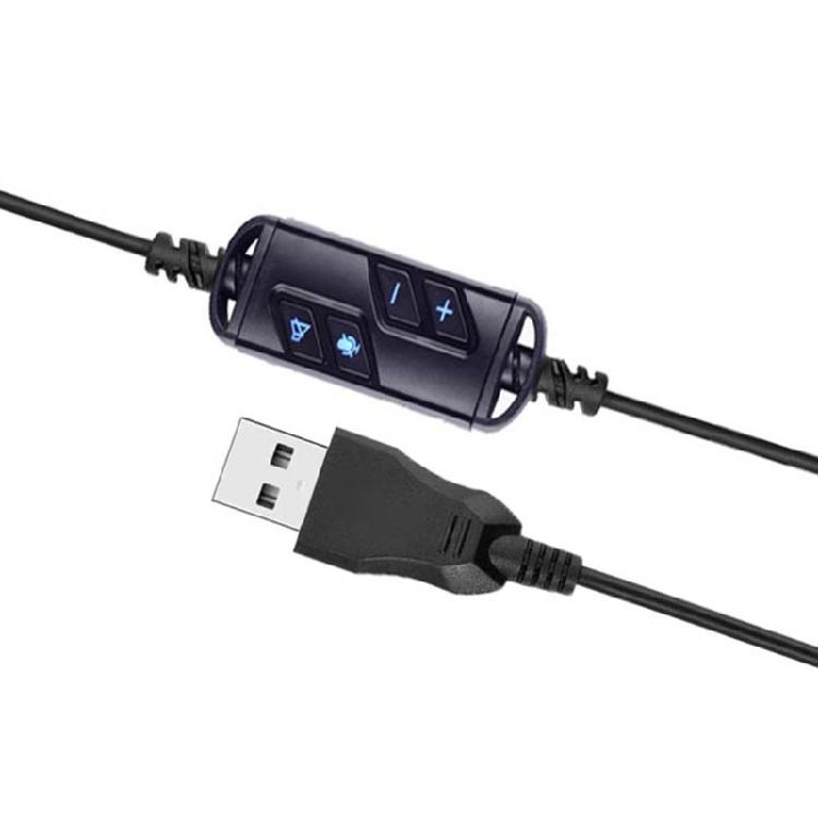 Ergonomisches Over-Ear-USB-Headset mit geräuschunterdrückendem Mikrofon, breite Kompatibilität, PC/Laptop-Headsets
