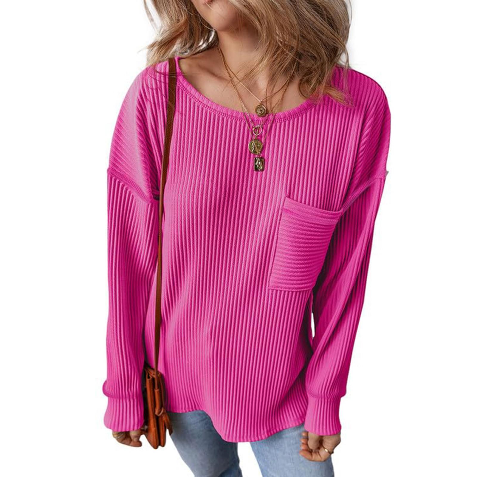 

Женские базовые футболки с длинными рукавами и изогнутым подолом, летние топы, облегающие футболки, одежда S горячий розовый