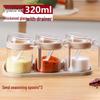 Glass Condiment Jar Set with Tray