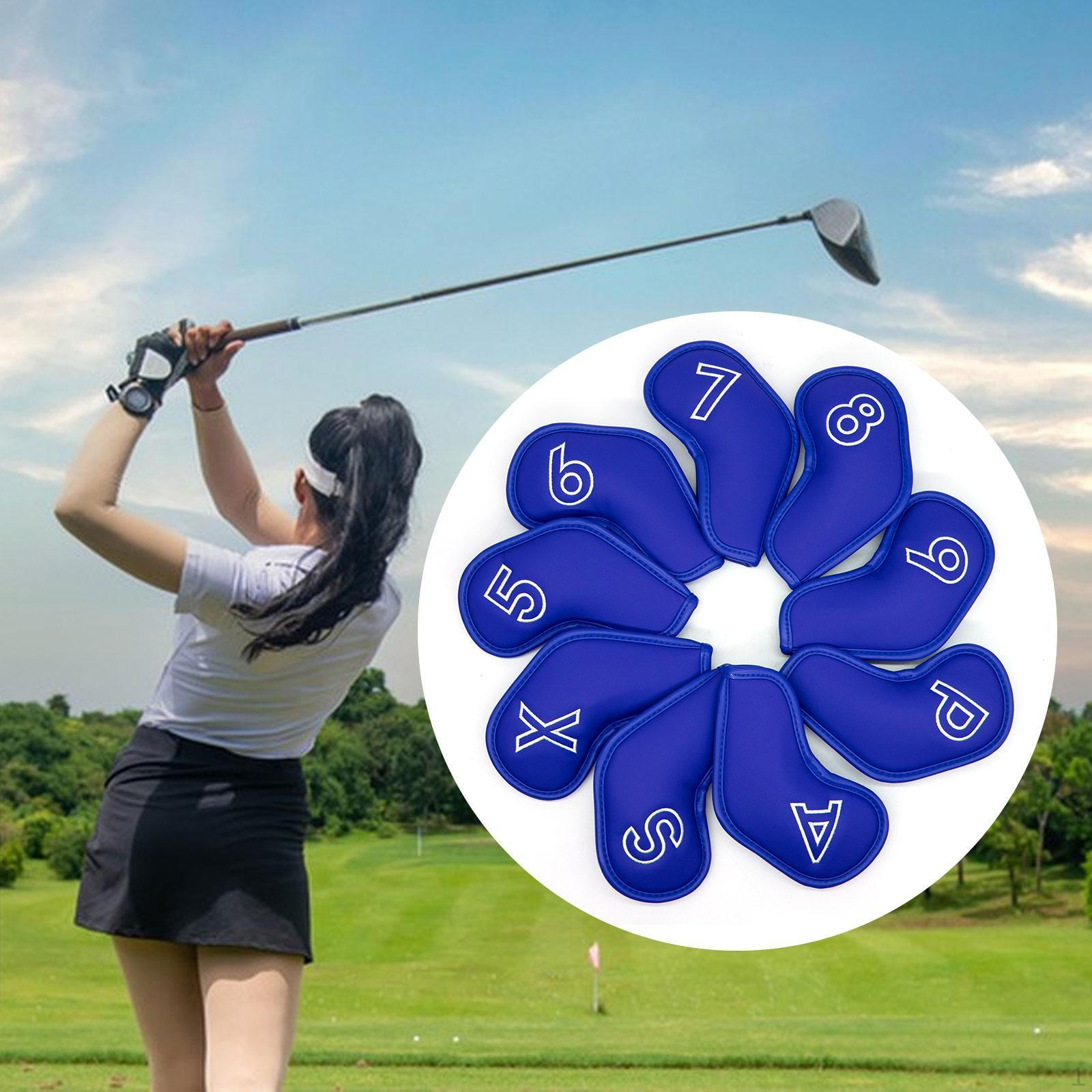 

9 предметов чехлы для головок клюшек для гольфа аксессуары премиум-класса креативное оборудование для гольфа мода темно-синий