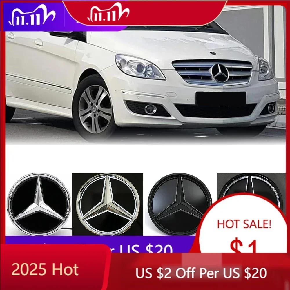 Car Sticker 2025 Hot For Mercedes Benz For Mercedes Benz OE LED Mirror Emblem Light Car Silver And Black Front Grille Illuminate