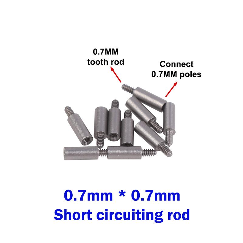 10 шт. Заводная головка часового механизма Удлиненная заводная головка 0,9/0,7 мм Удлиняющая заводная головка механизма Сталь Изменение толщины Часовые аксессуары 0.7*0.7mm