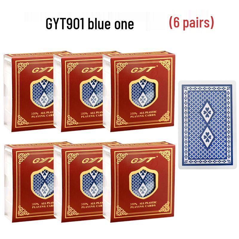 GYT Gold Art Frosted PVC Playing Cards - Double-Sided, Washable, Anti-Crease, Thickened, Wear-Resistant High-Grade Bridge Cards.