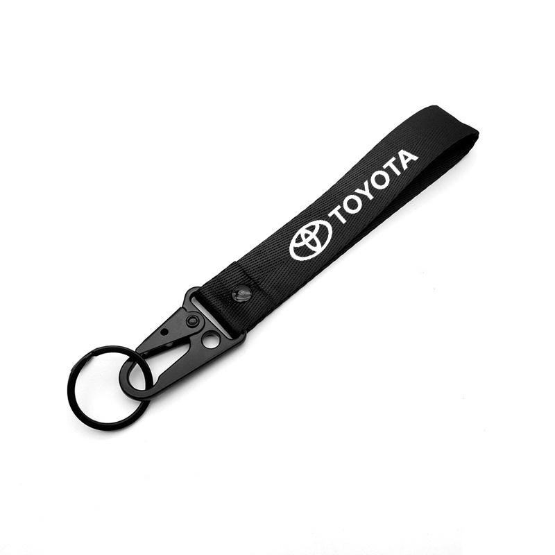 Universal Car Keychain Lanyard Hanging Strap with Metal key Ring For Toyota Hilux Camry Corolla C-hr Rav4 Yaris Ractis CHR Auris