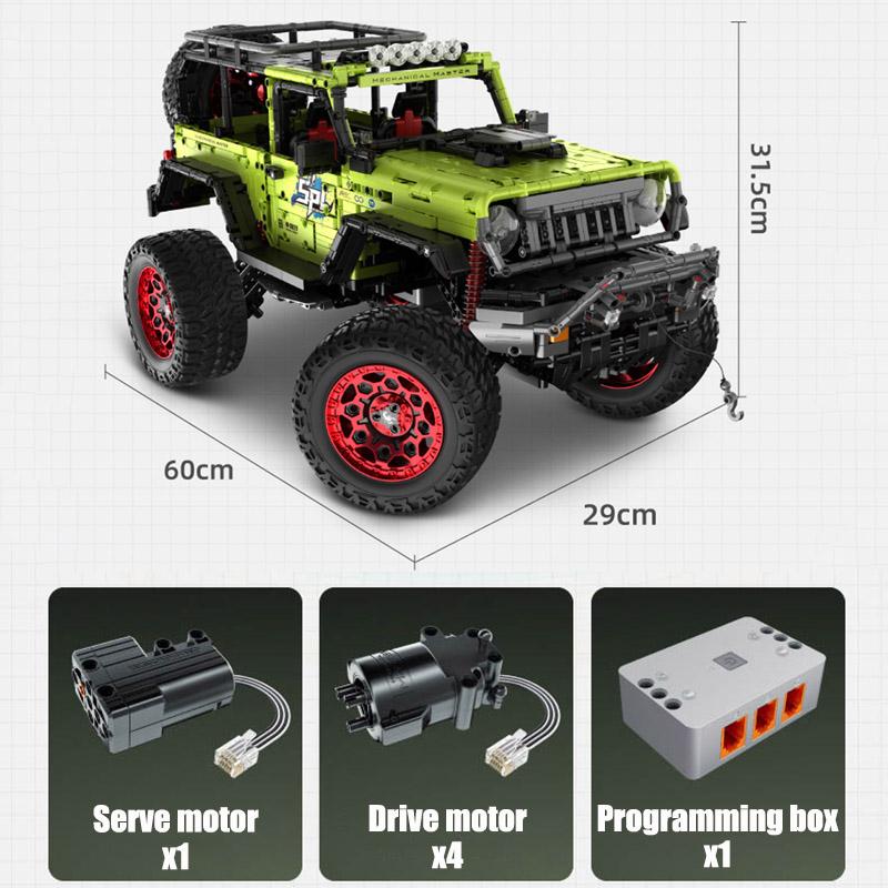 Techniczny MOC 2545 szt. City Wspinaczka Samochód terenowy Klocki Budowlane DIY Zdalnie sterowany Monster Truck Klocki Zabawki Dla Dzieci Prezenty