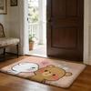 Cute MMilk And MMochaS Floor Mat Soft Flannel Absorbent Mat Non-Slip Rug Home Bedroom Bathroom