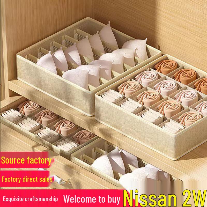 Unterwäsche- und Socken-Organizer im Schubladenstil: 3-in-1 Faltbare Hänge-Fächerbox