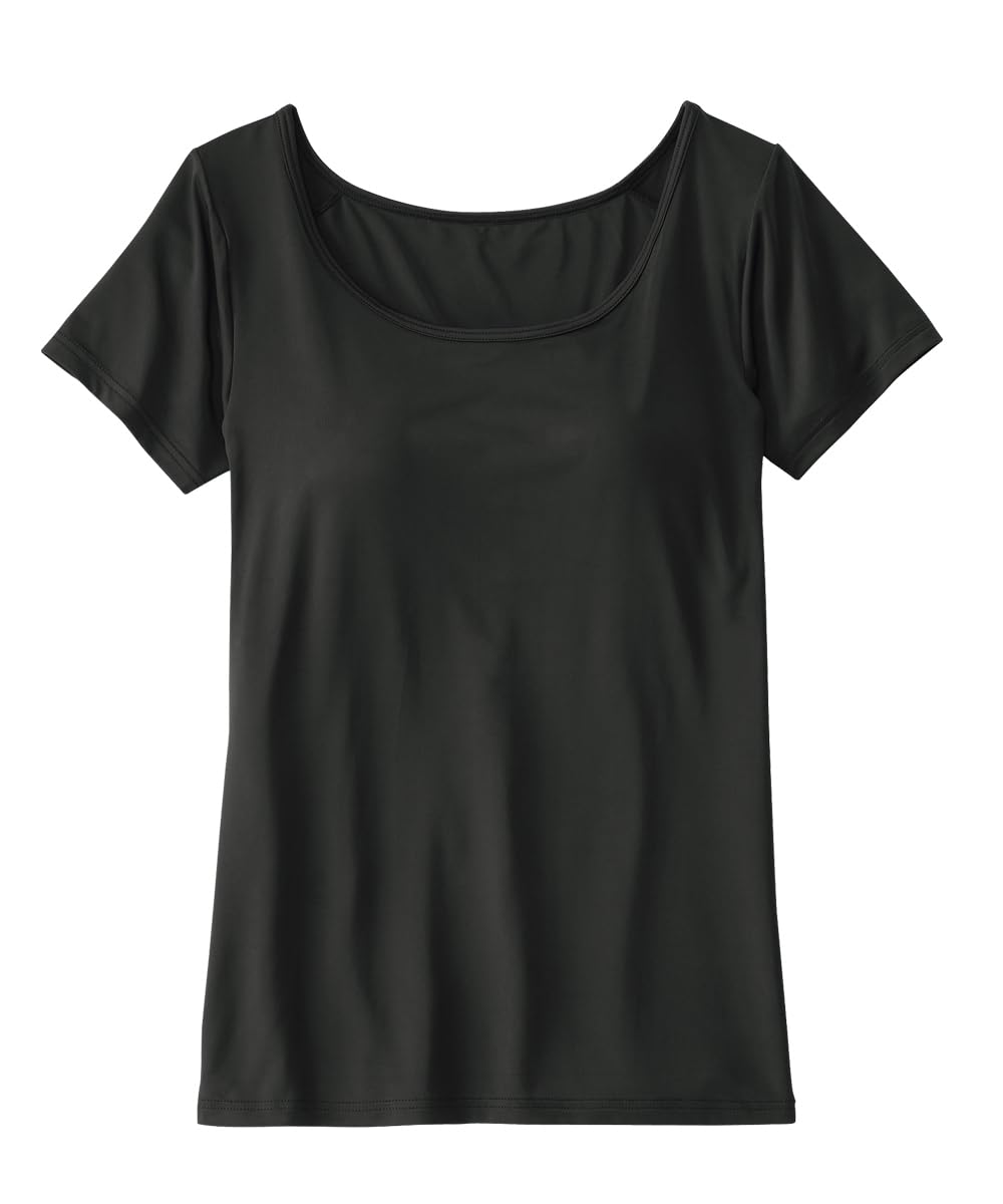 

Внутренний Супер Бюстгальтер с Коротким Рукавом Внутренний для Пота Быстрый УФ [Nissen] Женская Футболка, Прохладная, Топ, (Прохладный на ощупь, Впитывающий, Сохнущий, Защита, Черный, 3 л) чёрный