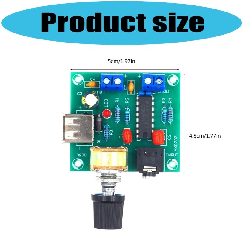 PM2038 5Wx2 Auditory Amplifier Board with USB Power Supply Circuit for DIY Projects and Clear Sound Output