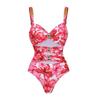 2025 High Quality One Piece Swimsuit Golden Buck Printed Push Up Women Bikini Set Swimwear Slimming Bathing Suit Beach Wear