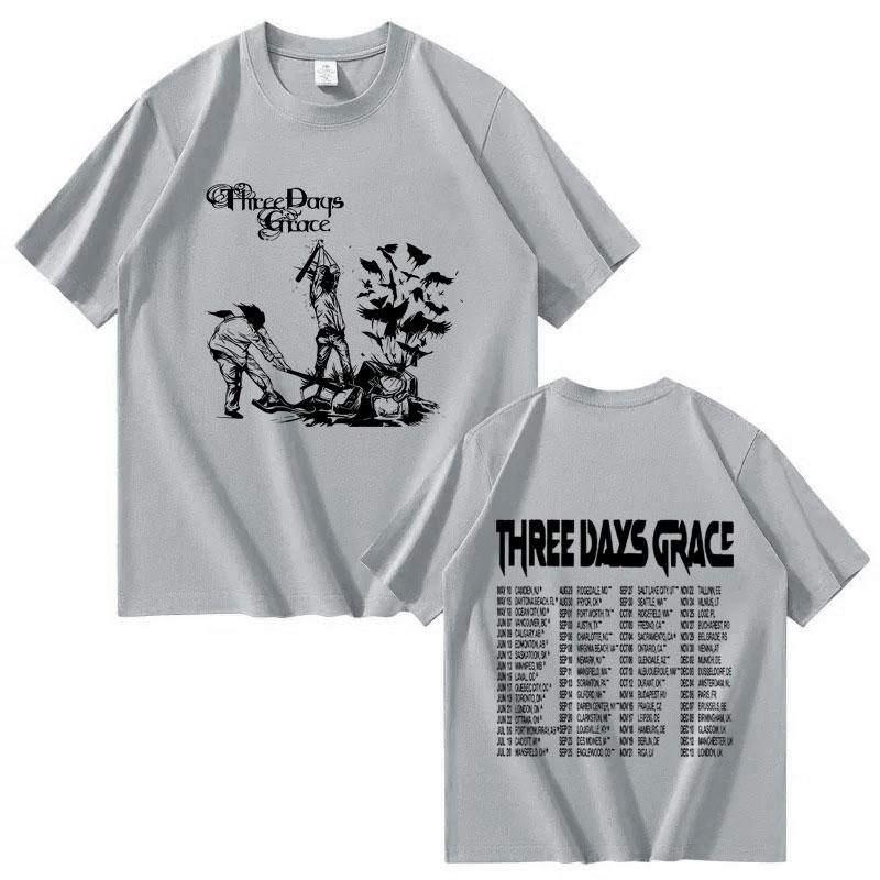 

Hip-hop Three Days Elegant Men and Women Fashion Round Neck Y2K Casual 2025 Summer Pure Cotton 100% Printed Loose T-shirt 4XL