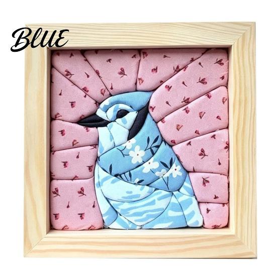 No Sew Quilt Art No-Sew Japanese Fabric Kit DIY Mosaic Kits for Adults Beginners Quilted Wall Collage Craft with Frame & Tools Kits Gifts
