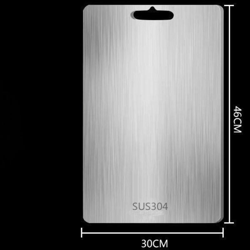 316 Stainless Steel Panel and Chopping Board Kitchen HouseholdThickened Double Sided Cutting Board Block Kneading Dough Board