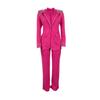 European & American Style Pearl Long Sleeve Slim Fit Stretch Suit Set