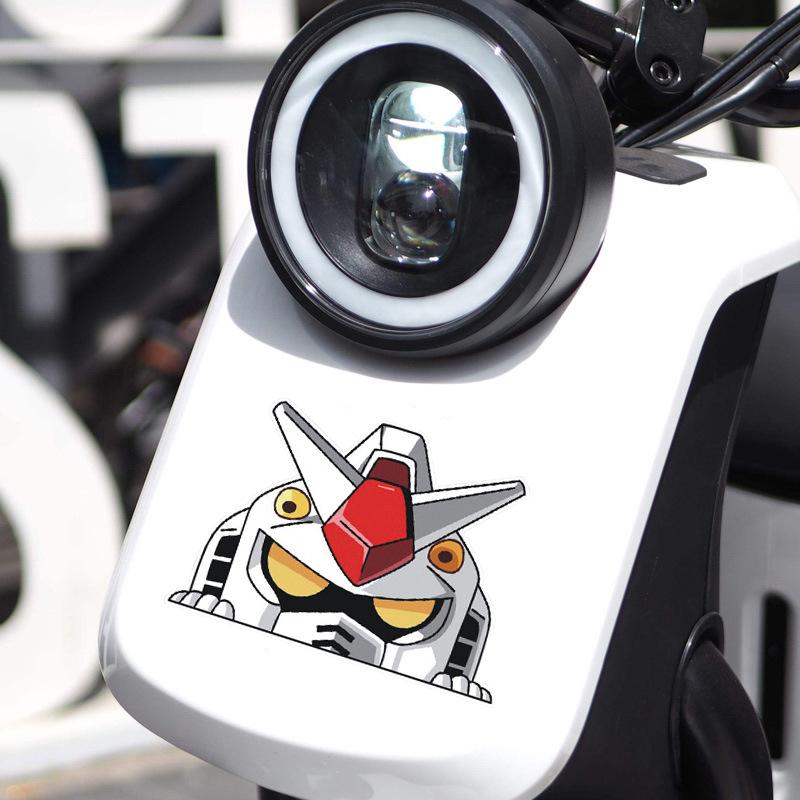 Funny Gundam Rx-78 Peeking Anime Car Sticker Vinyl Pvc Decal