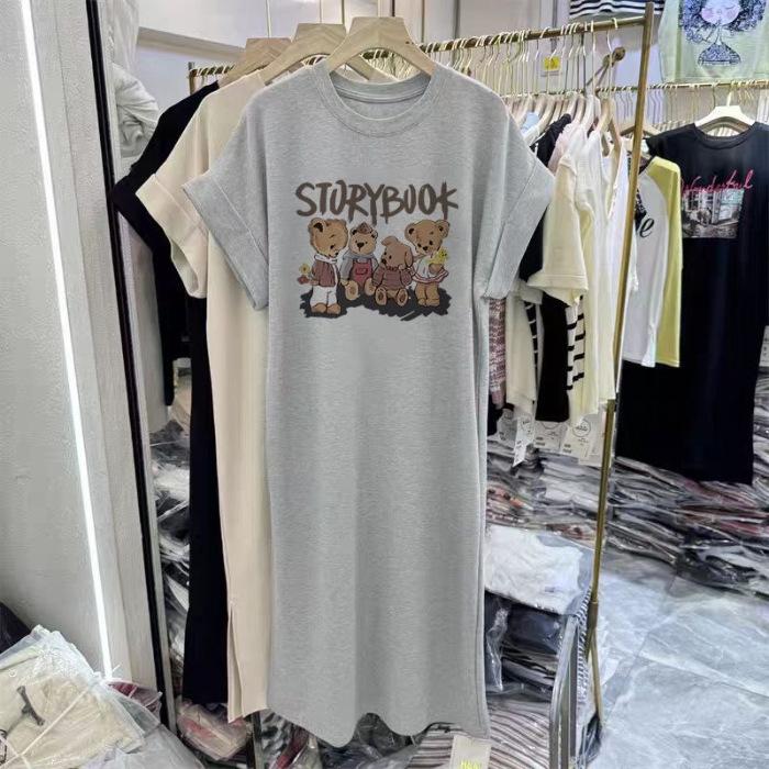 A Loose, Large-sized Korean-style Dress for Women with Double Pockets and Flying Sleeves