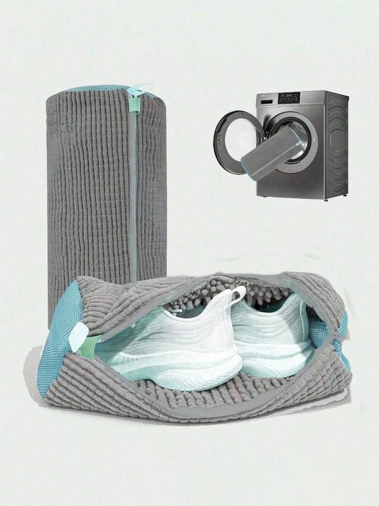 1-piece washing machine shoe bag with zipper, suitable for protecting all kinds of shoes and laundry bags.