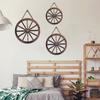 Retro Western Wooden Wagon Wheel Wall Decor