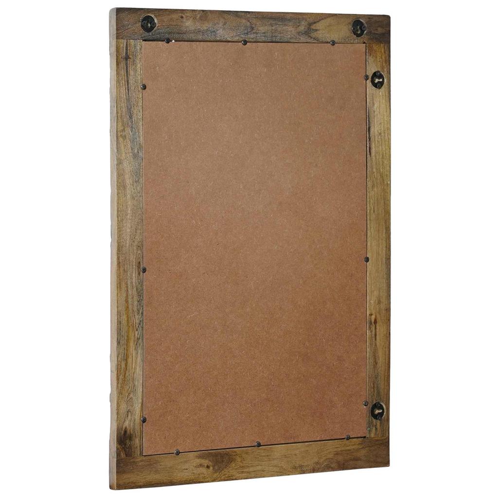 Wall Mirror Walnut Brown 70 x 50 cm Particleboard and Glass