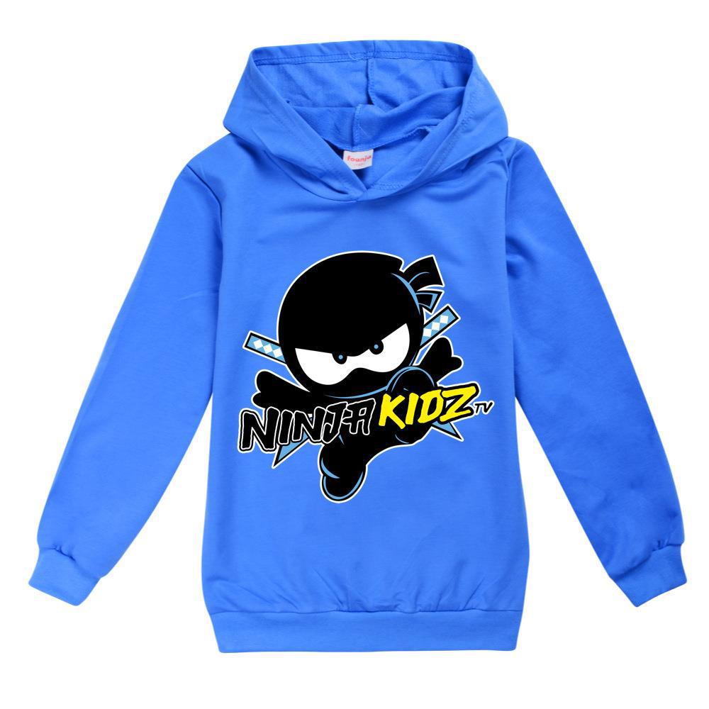 Children's Cartoon Print Long Sleeve Hooded Sweatshirt