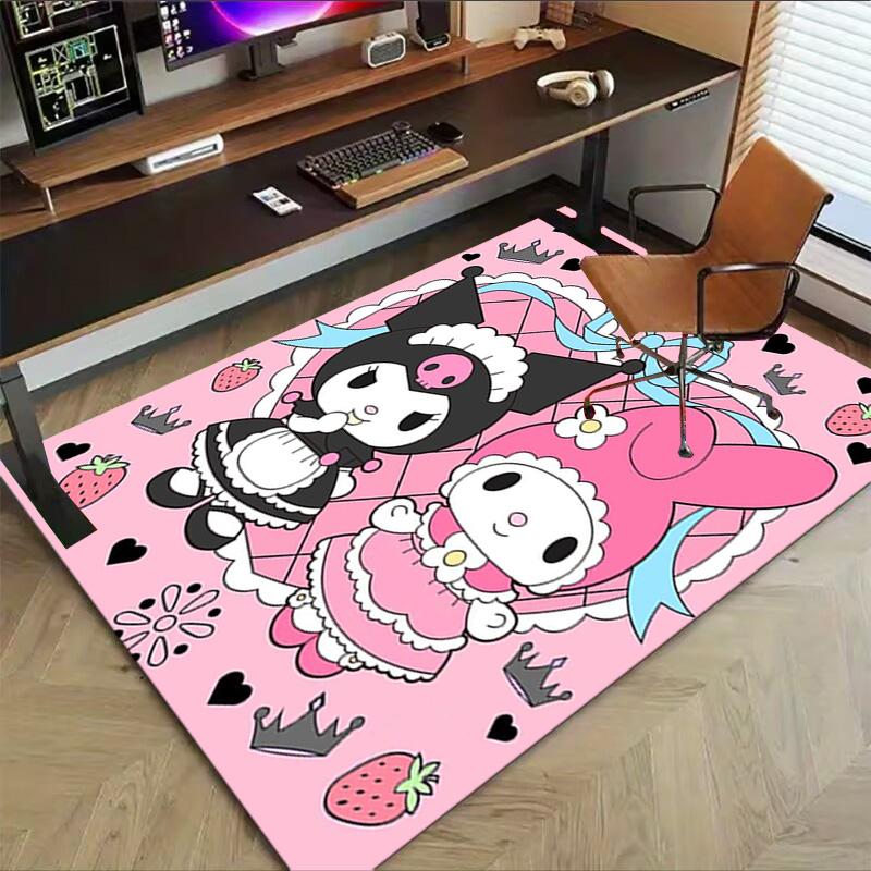 Cute Characters Pastel Outfits Carpet For Playroom Bedroom Living Room Sofa Home Decorkids Game Area Rug Nonslip Floor Mat