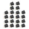 20Pcs 12V Round Rocker Switch LED Light 3 Pin 2 Level Toggle SPST Blue Green Yellow Red KCD1