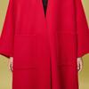 Less 2024 Spring Wool Blend Stand Collar Coat