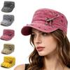 Cotton Baseball Cap Rivet Studs Star Decor Cadet Hat Hip‑Hop Sun Cap  for Women Men
