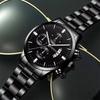 3PCS Men's Watch Set Business Trend Classic Round Dial Quartz Watch Bracelet Necklace Set Perfect Gift for Friends or Dad