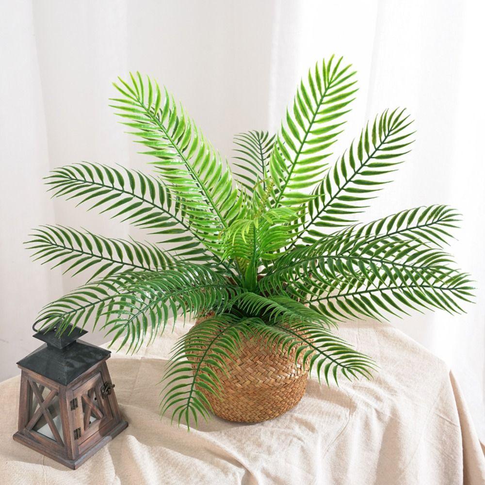 Tropical Plants Artificial Palm Tree 18 Leaves Fake Palm Leaves  Living Room Balcony Decoration